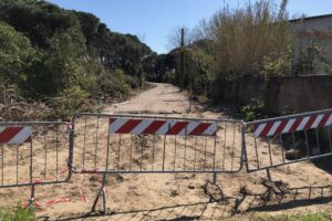 Marina di Pisa, ciclopista in costruzione