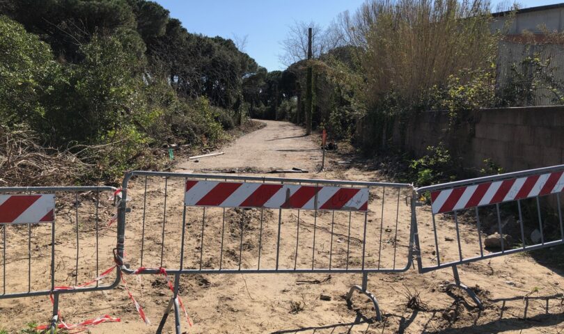 Marina di Pisa, ciclopista in costruzione