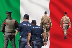 La protesta dei militari contro il green pass