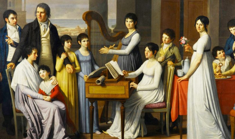 Stefano Tofanelli "Retrato de lafamilia Belluomini de la ciudad de Viareggio" (Santiago Cile)