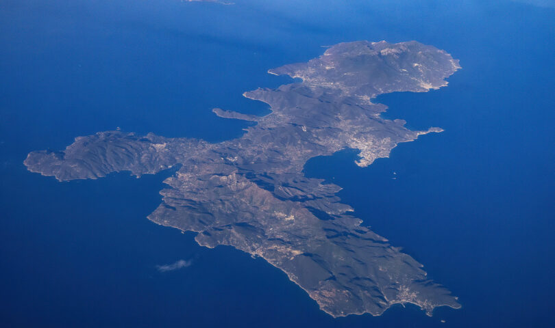 Isola d'Elba visione aerea